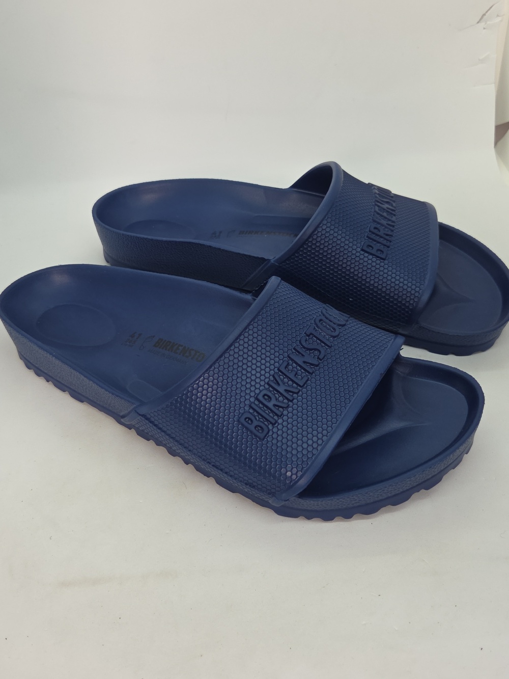 Birkenstock Barbados Slide Sandals in Deep Blue 41 M9 - Picture 2 of 15